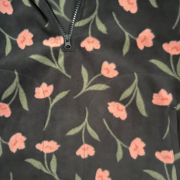 NWT O’Neill Floral Print Half Zip Fleece Hoodie Pullover Soft Warm Women’s Small - Picture 3 of 5